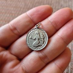 Vintage Virgo Zodiac Pendant