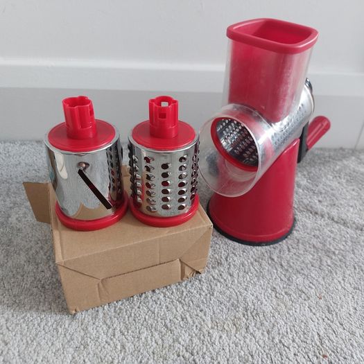 small manual rotary drum grater / slicer