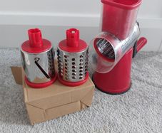 small manual rotary drum grater / slicer