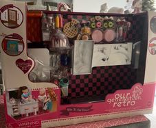 our generation diner new in box - pack of accessories open as per pics