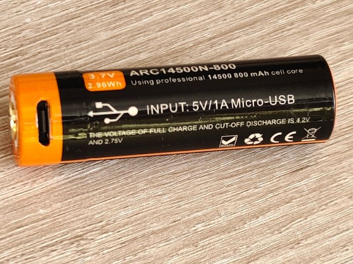 New AA Li-ion Micro-USB Port Rechargeable Battery 3.7V 800mAh