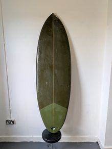 6'2" Single Fin Surfboard - Custom Art + Fin & Bag