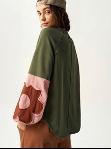 Fab Bohemela Khaki Sweatshirt Size XL