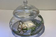 Vintage Paul Nagel Tiffany Style Glass Lidded Jar