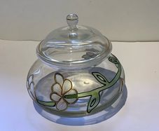 Vintage Paul Nagel Tiffany Style Glass Lidded Jar