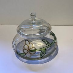 Vintage Paul Nagel Tiffany Style Glass Lidded Jar
