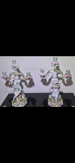 antique sitzendorf candelabra