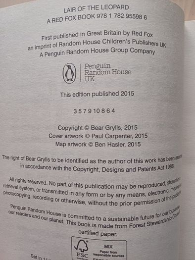 Lair of the Leopard by Bear Grylls (Survival Adventure Paperback 2015)