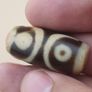 Vintage 3 Eyes Himalayan Tibetan Agate Dzi Bead Amulet Image 2