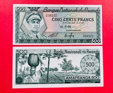 Rwanda  500  Francs. 1974  RARE  &   Scarce ( Z )REPLACEMENT ( Uncirculated )