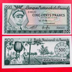 Rwanda  500  Francs. 1974  RARE  &   Scarce ( Z )REPLACEMENT ( Uncirculated )