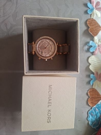 MICHAEL KORS MK5896 Stainless Steel Blush Acetate Rose Gold Analog Women's Watch