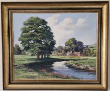 Original 20thC Oil Painting on Canvas Panel Alan King (b. 1946 - 2014) Akin of Malvern 1984's.