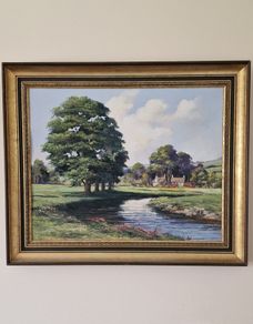 Original 20thC Oil Painting on Canvas Panel Alan King (b. 1946 - 2014) Akin of Malvern 1984's.