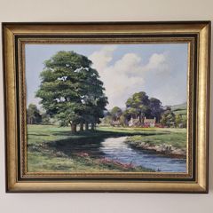 Original 20thC Oil Painting on Canvas Panel Alan King (b. 1946 - 2014) Akin of Malvern 1984's.