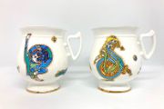 2 Vintage Celtic Design Mugs