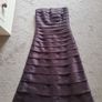 Brown tiered formal dress Image 2