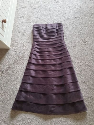 Brown tiered formal dress