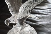 Large Heavy Vintage Glass Eagle