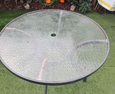 Garden glass table