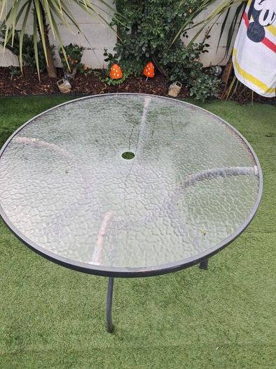 Garden glass table