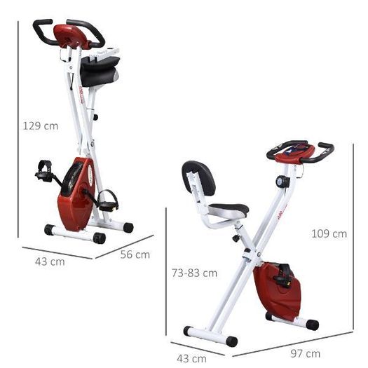 Foldable Exercise Bike with LCD Monitor