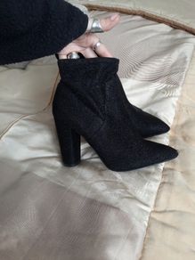 black high heel ankle boots from h&m