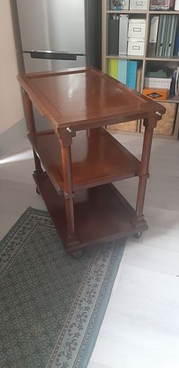 antique wooden trolley offers