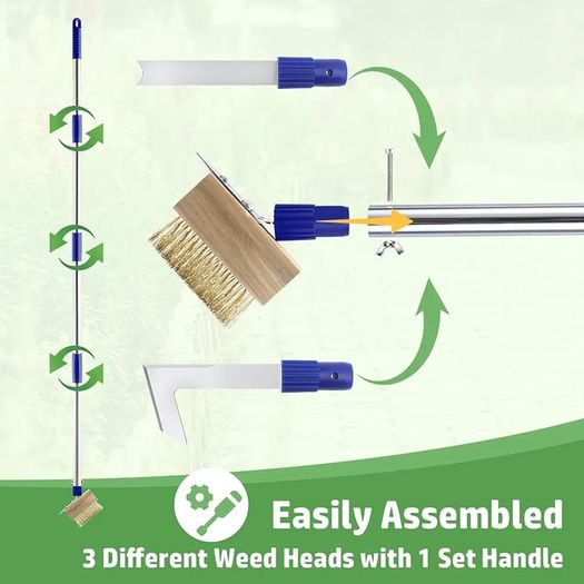 3 in 1 Patio Weed Remover Tool with adjustable Handle