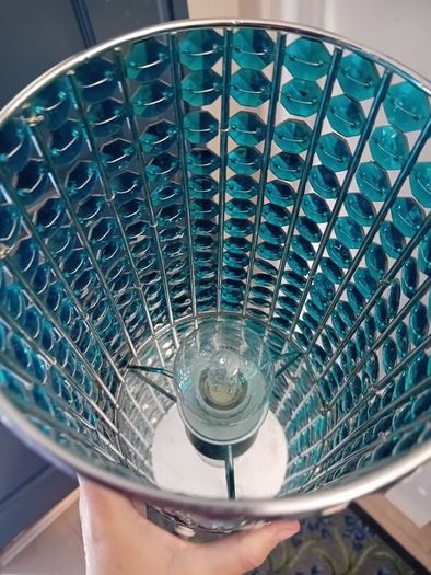 blue crystal table lamp