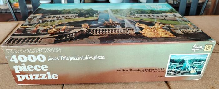 Rare Vintage 1979 Waddingtons 4000pc Puzzle - Grand Cascade, USSR