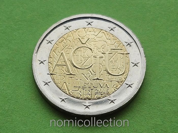 Lithuania 2015 years Uncirculated 2 Euro coin.