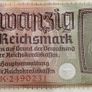Third Reich Germany WW2 | 20 Reichsmark RARE banknote 1940 - 1945 | 2 Mark Coin in China friendship collectors set Image 3