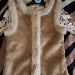 Girls outerwear moccasin waistcoat & top