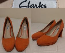 Clarks Suede Court Shoes