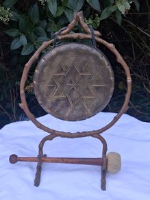 Art Nouveau Gilded Bronze/Brass Dinner Gong