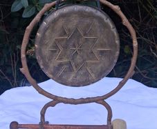 Art Nouveau Gilded Bronze/Brass Dinner Gong