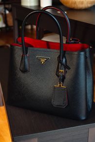 Prada - Medium Saffiano Double Leater Tote