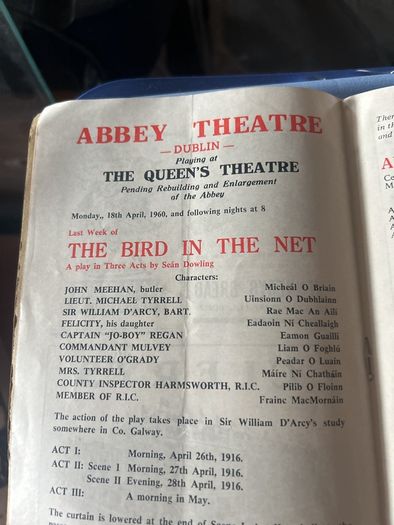 Souvenir abbey theatre program
