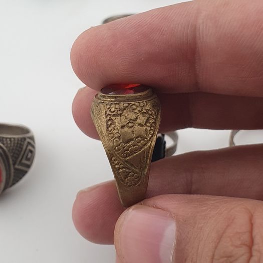 Antique Heritage Ring Collection 15 Rustic Brass Jewellery Pieces