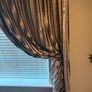 Grey  Velvet Eyelet Curtains Image 3