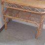 Mid century bamboo wicker console table Image 2
