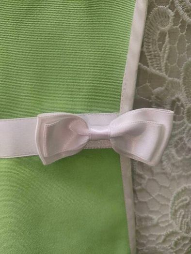 French lime green blazer  with white bow size M/L Postage included