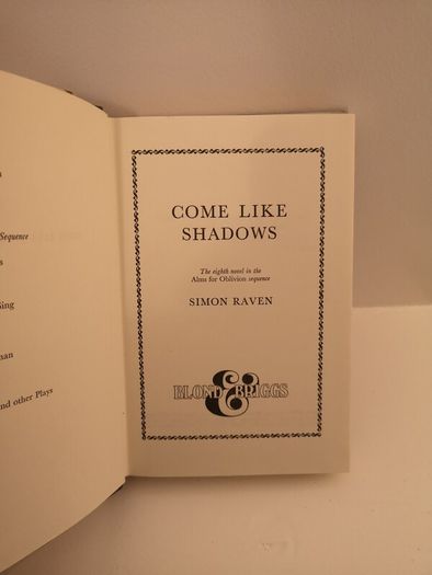 Come like Shadows by Simon Raven
