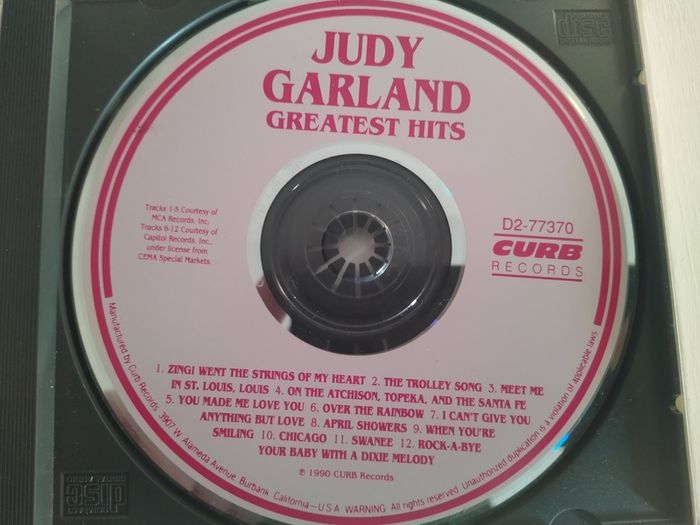 Judy Garland Greatest Hits Cd