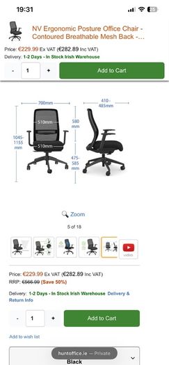 NV Ergonomic office chair
