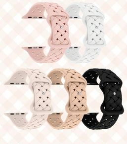 Breathable Woven Plain Silicone Butterfly Buckle Watch Bring Compatible With Apple Watchband 42mm 44mm 45mm 49mm Belt, Versatile Casual Wristband, Bracelet, Wrist Party Holiday Gift, With Apple Watch Ultra Series 9/8/7/6/5/SE/4/3/2/1