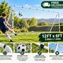 Football Goal 12ft x 6ft Heavy Duty Garden Soccer Goal Image 2