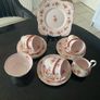 Tuscan  pale pink Mid century stunning 21 piece china tea set Image 6