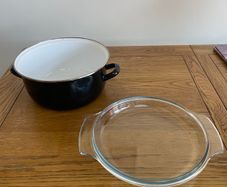 5L casserole pot with Pyrex lid
